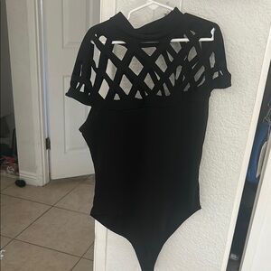 Stylish Black One Piece Cutout